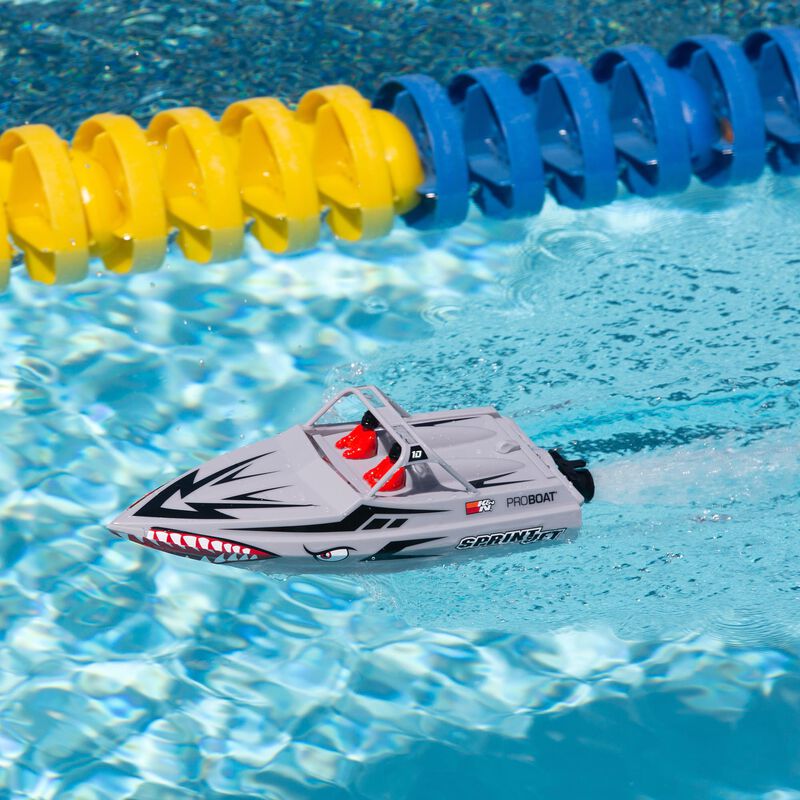 Sprintjet 9-inch Self-Right Jet Boat RTR, Silver - Xtreme RC