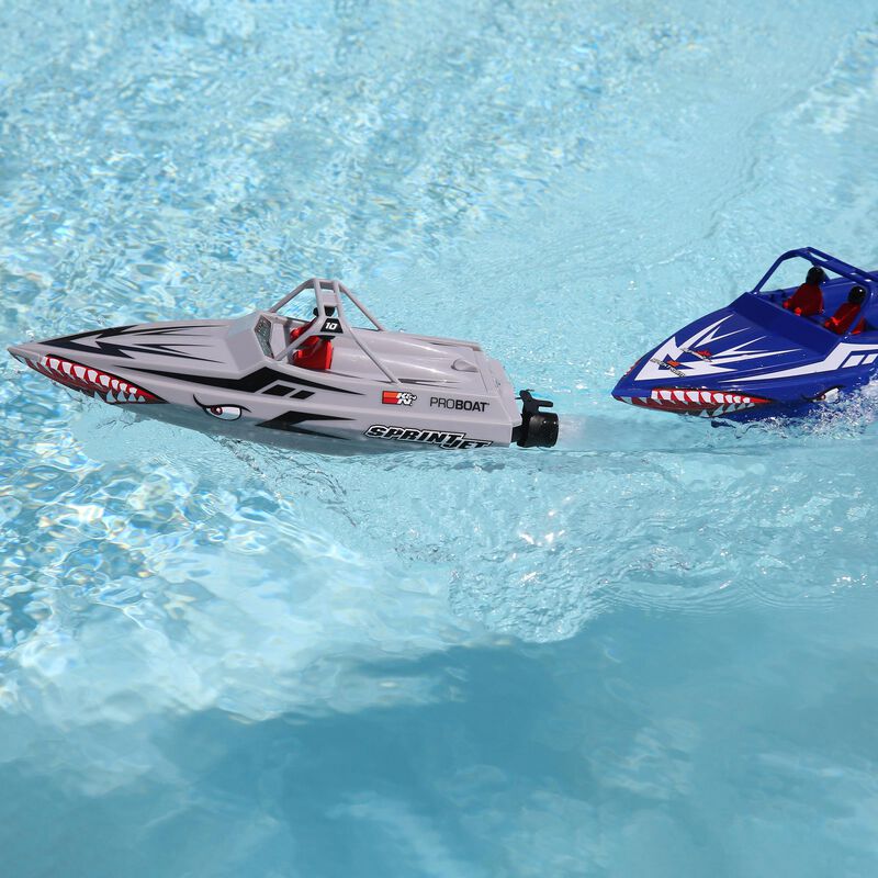 Sprintjet 9-inch Self-Right Jet Boat RTR, Silver - Xtreme RC