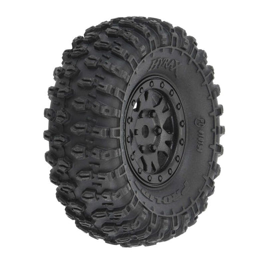 1/24 Hyrax Front/Rear 1.0" Tires Mounted 7mm Black Impulse (4) - Xtreme RC