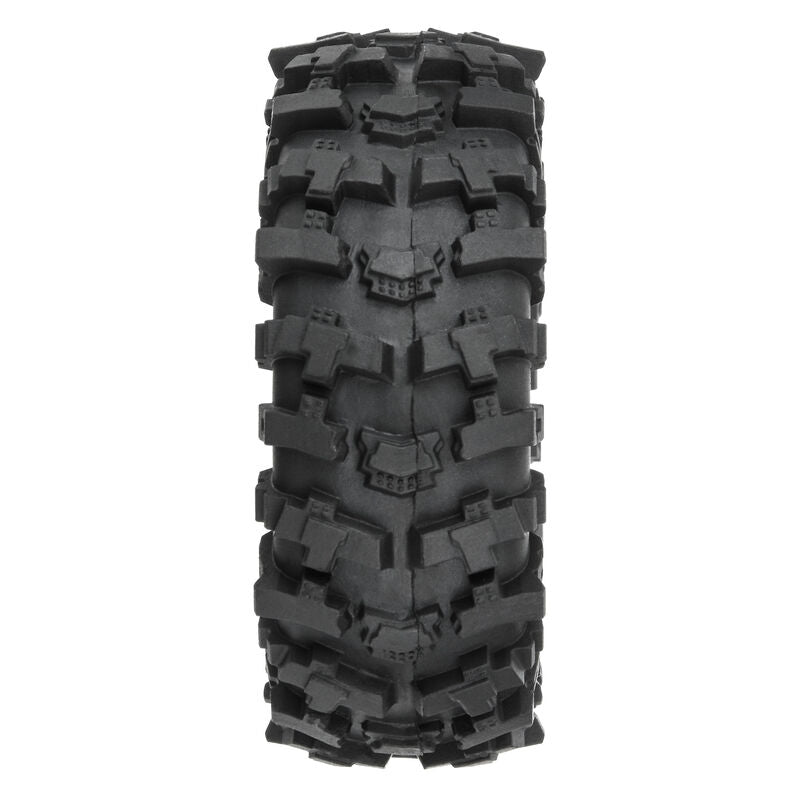 1/24 MT Baja Pro X F/R 1.0 Tires MTD 7mm Blk (4) - Xtreme RC