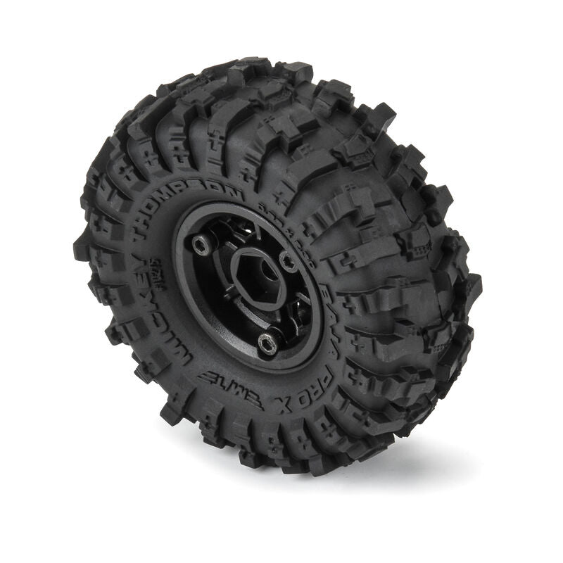 1/24 MT Baja Pro X F/R 1.0 Tires MTD 7mm Blk (4) - Xtreme RC