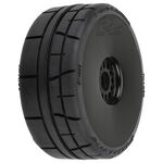 Menace HP BELTED Speed Run 1:8 Tires Mounted on Mach 10 Black 17mm Wheels (2) for Front or Rear - Xtreme RC