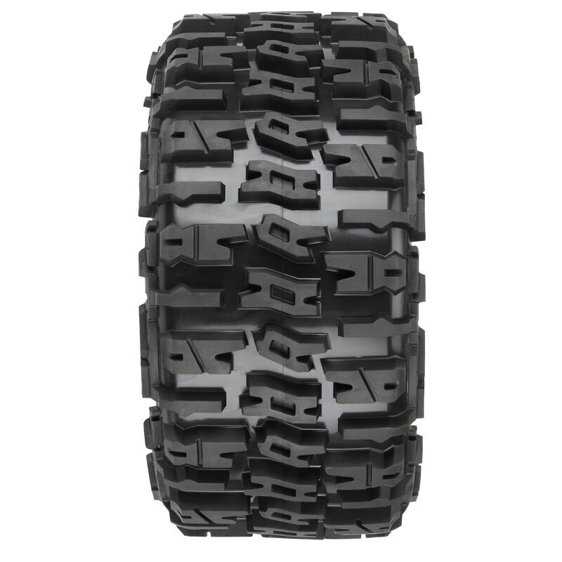 Trencher 5.7in Tires Mounted on Raid Black 8x48 Removable 24mm Hex Wheel 2 for X-MAXX, KRATON 8S & Other Large Vehicles Front or Rear - Xtreme RC