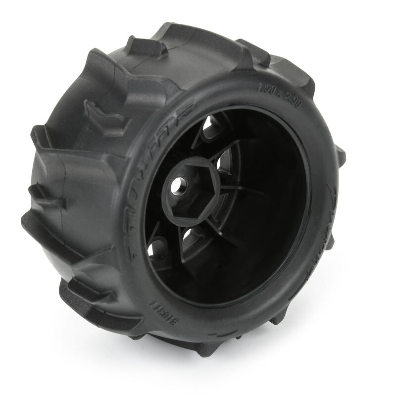 Dumont F/R Tires Mounted 12mm Hex Black Raid (4) for Arrma Granite Grom - Xtreme RC