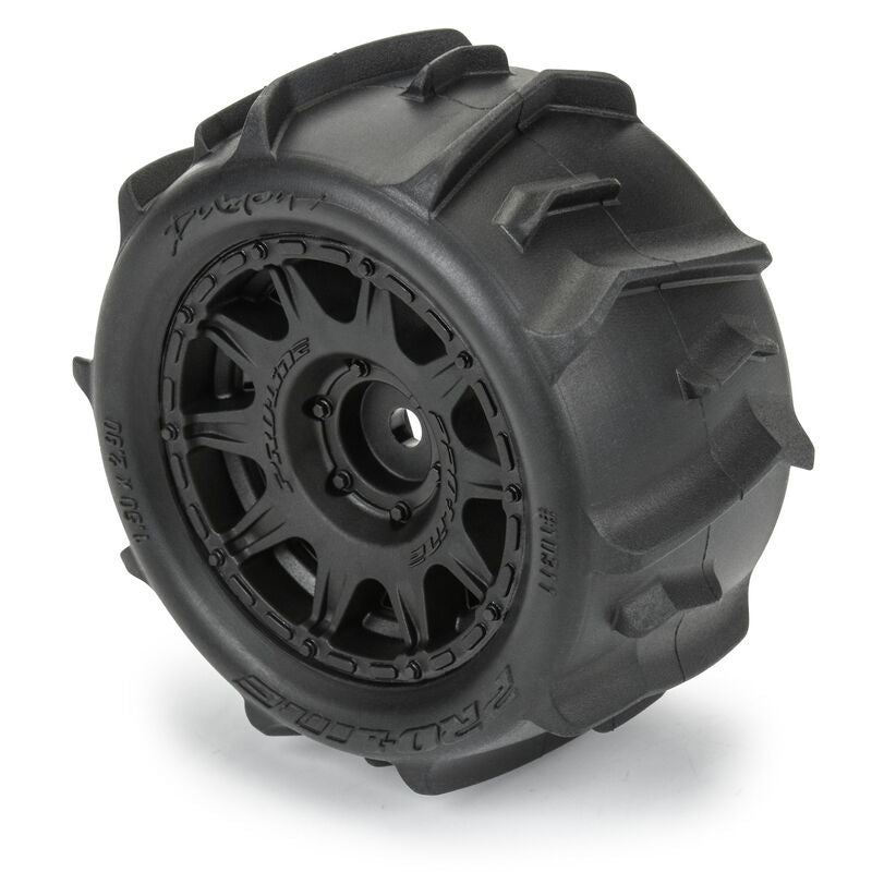 Dumont F/R Tires Mounted 12mm Hex Black Raid (4) for Arrma Granite Grom - Xtreme RC