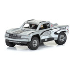 Pre-Cut 2019 Chevy Silverado Trophy Truck Tough-Color Gray Body for Arrma Mojave Grom - Xtreme RC