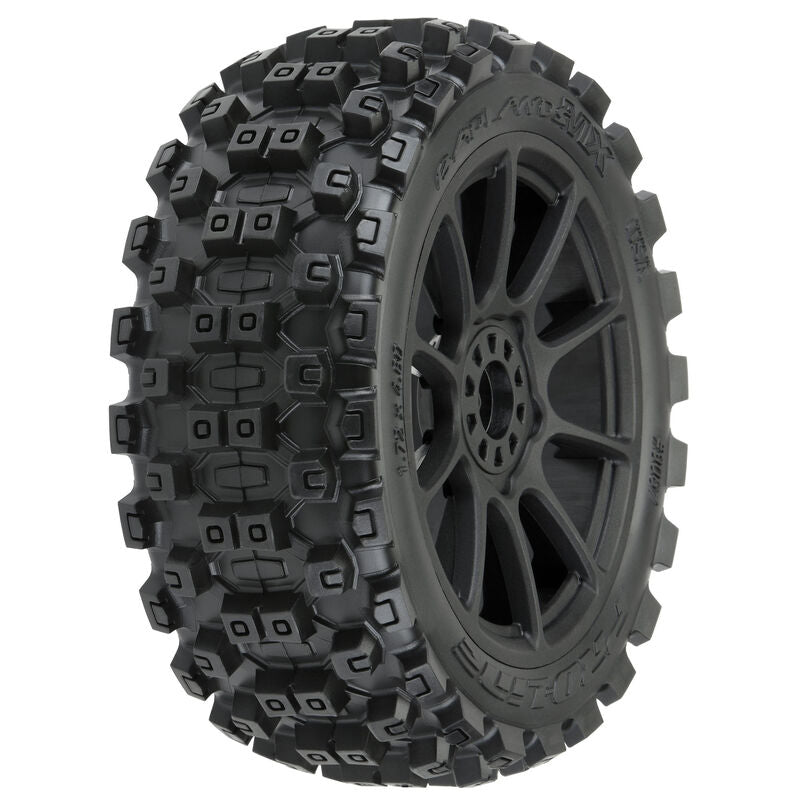 Badlands MX M2 1/8 MTD Mach 10 Black Wheels F/R - Xtreme RC