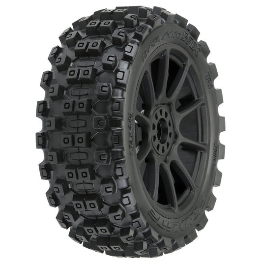 Badlands MX M2 1/8 MTD Mach 10 Black Wheels F/R - Xtreme RC