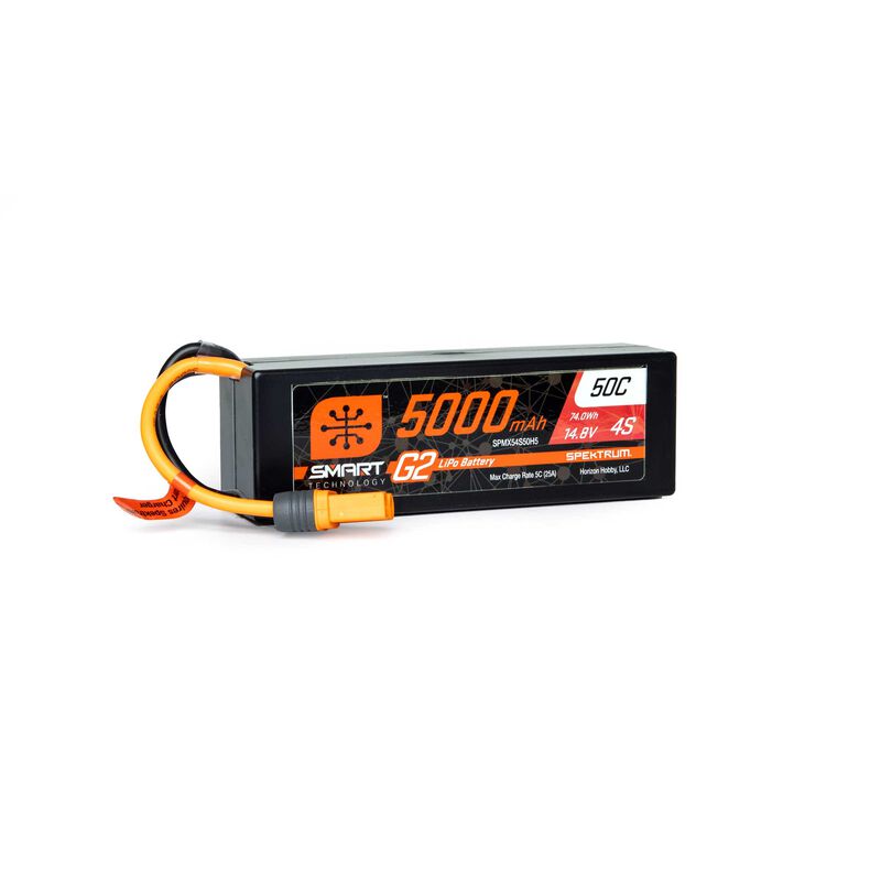 5000mAh 4S 14.8V Smart G2 LiPo 50C Hard Case; IC5 - Xtreme RC