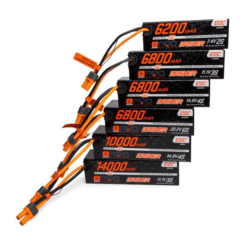 10000mAh 4S 14.8V Smart Pro Basher LiPo 120C IC5 - Xtreme RC