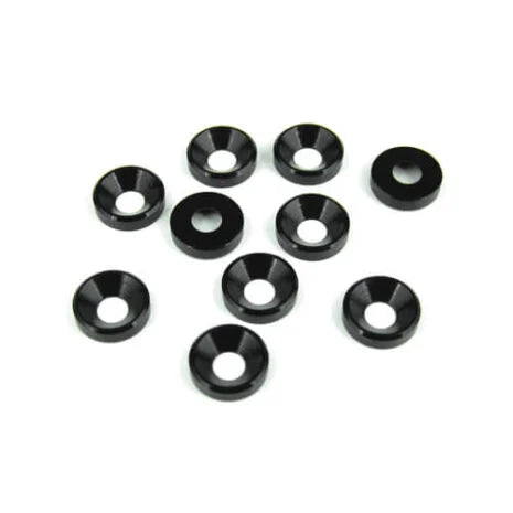 M4 Countersunk Washers (black anodized, 10pcs) - Xtreme RC