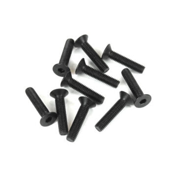 TKR1325 – M3x14mm Flat Head Screws (black, 10pcs) - Xtreme RC