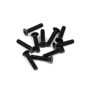 TKR1349 – M4x20mm Flat Head Screws (black, 10pcs) - Xtreme RC