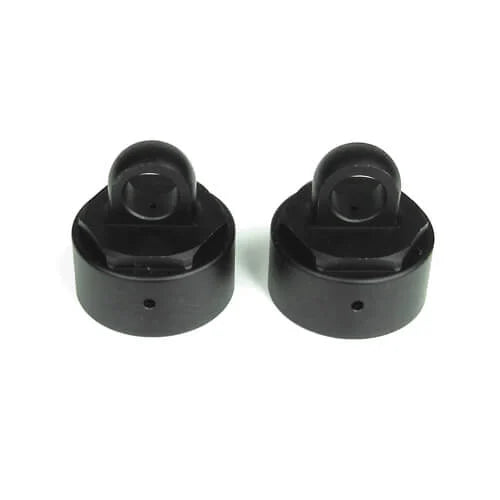 Shock Caps (aluminum, gun metal ano, 2pcs):EB48 - Xtreme RC