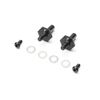 Front Axle Set, Aluminum, Black, 12mm: 22S Sprint - Xtreme RC