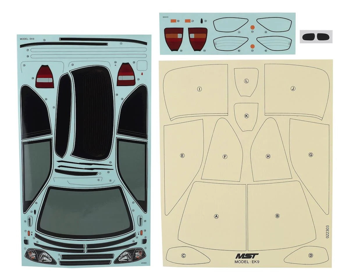 MST EK9 1/10 On-Road Body (Clear) - Xtreme RC