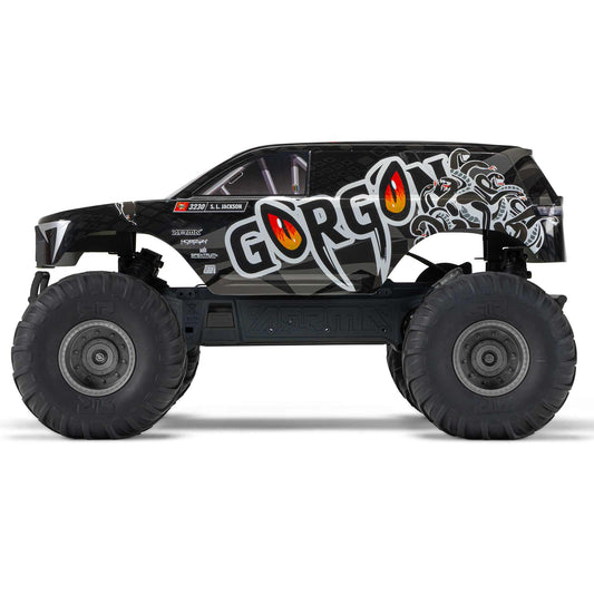 1/10 GORGON 2WD RTA Kit Brushed Monster Truck (Battery & Charger Included), Gun Metal