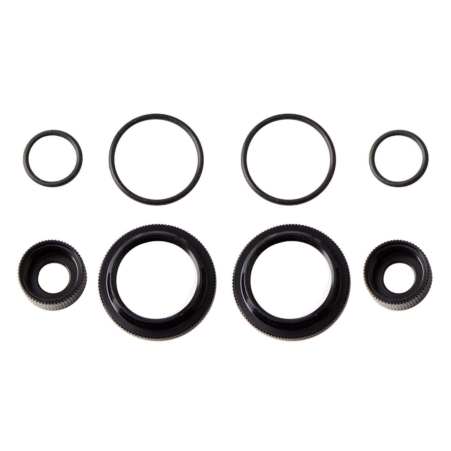 12mm SHOCK COLLAR AND SEAL RETAINER SET, BLACK