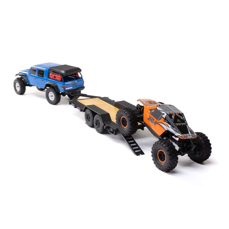 SCX24 Flat Bed Vehicle Trailer with LED Taillights:1/24th - Xtreme RC