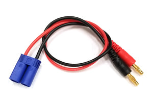 Charge Adapter: EC5 Device to Male 4mm Bullets- 300mm Wire - Xtreme RC