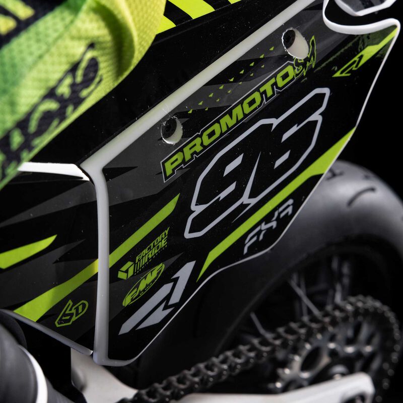 Promoto-SM 1/4 Super Moto Motorcycle, FXR, White: RTR with Battery and Charger - Xtreme RC