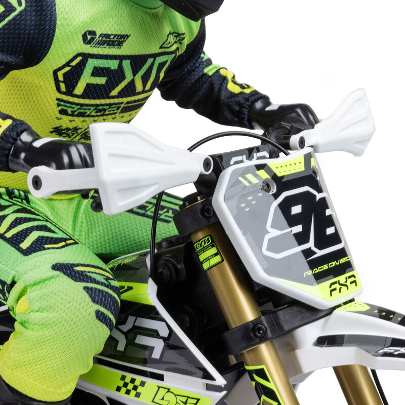 Promoto-SM 1/4 Super Moto Motorcycle, FXR, White: RTR with Battery and Charger - Xtreme RC