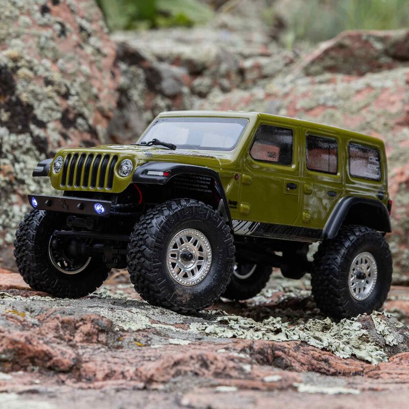 SCX24 2019 Jeep Wrangler JLU CRC, Green: 1/24 4WD RTR - Xtreme RC