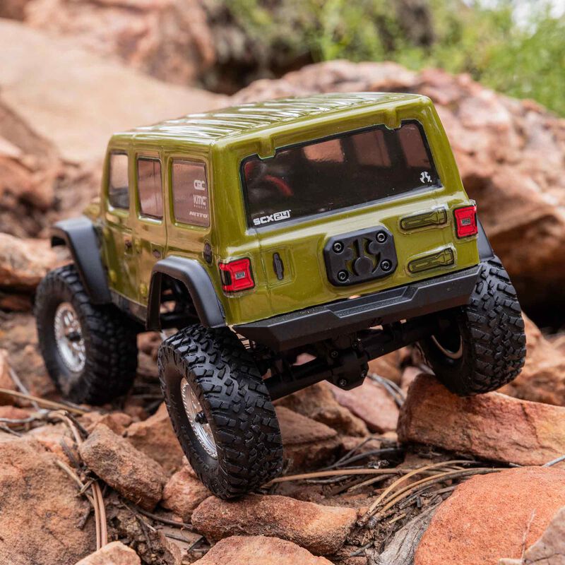 SCX24 2019 Jeep Wrangler JLU CRC, Green: 1/24 4WD RTR - Xtreme RC