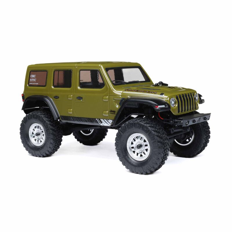 SCX24 2019 Jeep Wrangler JLU CRC, Green: 1/24 4WD RTR - Xtreme RC