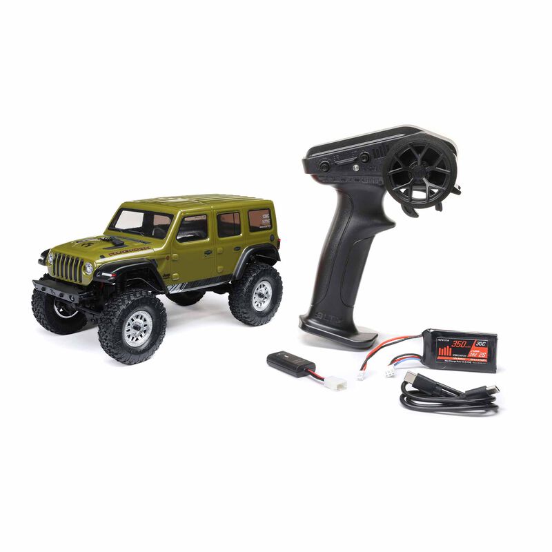 SCX24 2019 Jeep Wrangler JLU CRC, Green: 1/24 4WD RTR - Xtreme RC