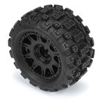 Badlands MX 1.85" All-Terrain Truck Tires (4) Mounted on Raid Black 12mm Hex Wheels for Granite GROM 4x4 Front or Rear - Xtreme RC