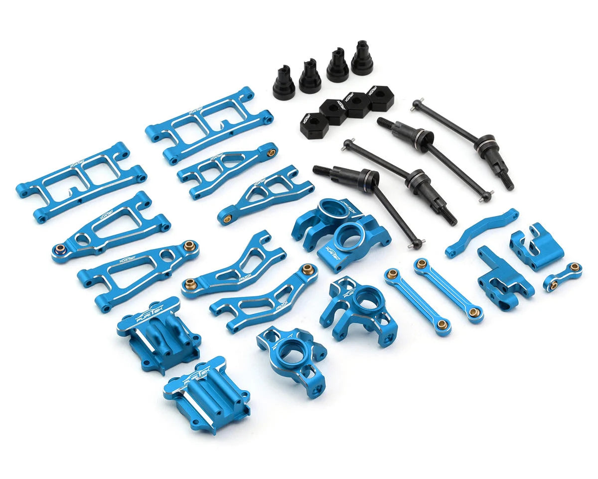 ALUMINASPEED ULTIMATE UPGRADE ALUMINIUM COMBO IN BLUE COLOR FOR 1/18 ARRMA MOJAVE GROM - Xtreme RC