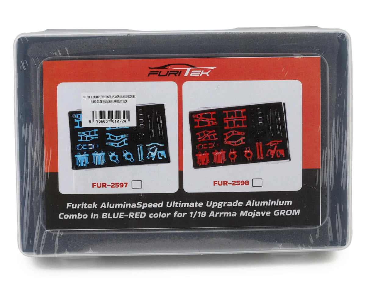 ALUMINASPEED ULTIMATE UPGRADE ALUMINIUM COMBO IN RED COLOR FOR 1/18 ARRMA MOJAVE GROM - Xtreme RC