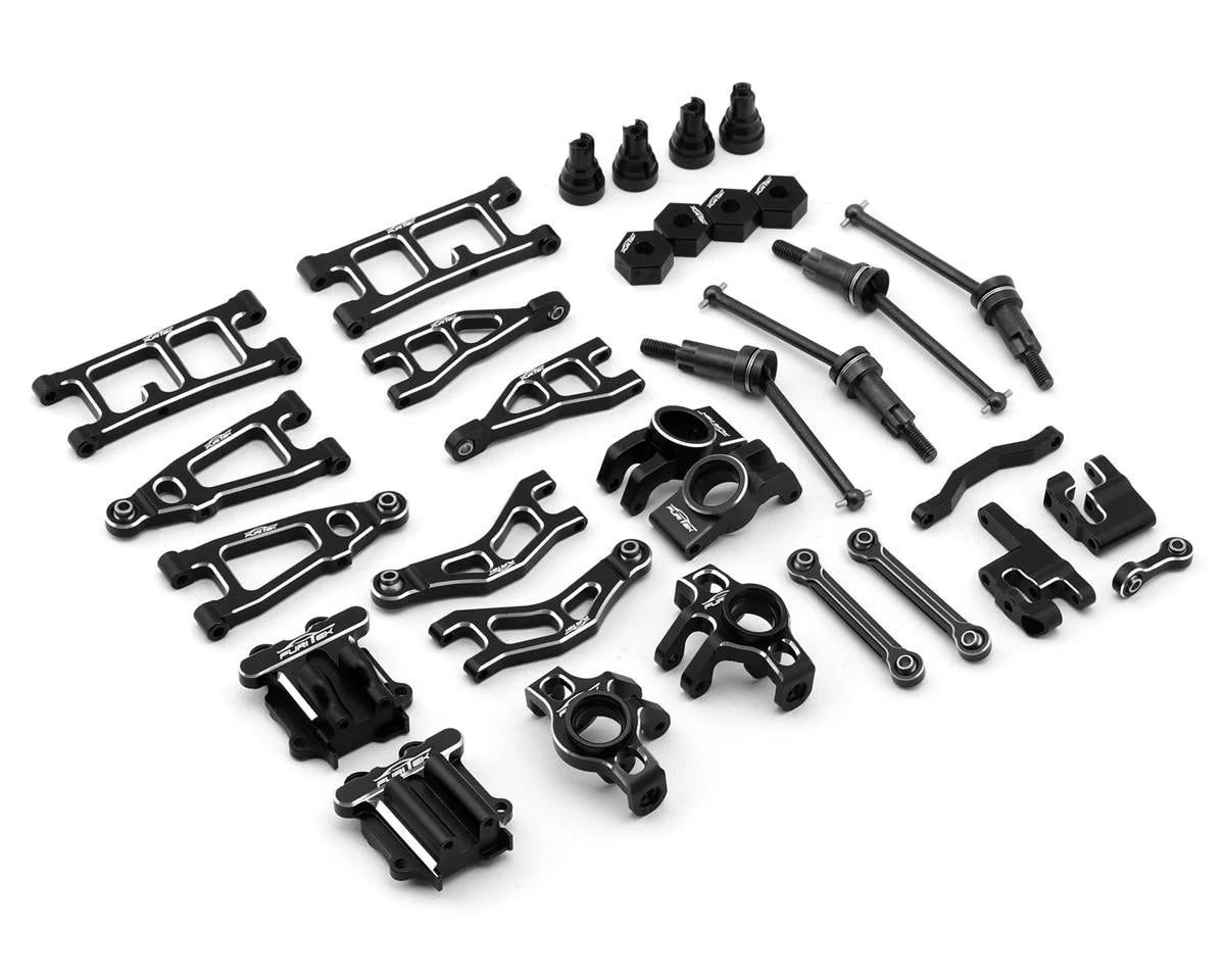 ALUMINASPEED ULTIMATE UPGRADE ALUMINIUM COMBO IN BLACK COLOR FOR 1/18 ARRMA MOJAVE GROM - Xtreme RC