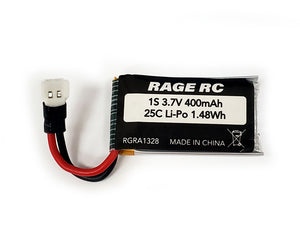 3.7V 400mAh 25C LiPo Battery; P-51D, F4U, T-28, Tempest 600, Super Cub MX - Xtreme RC