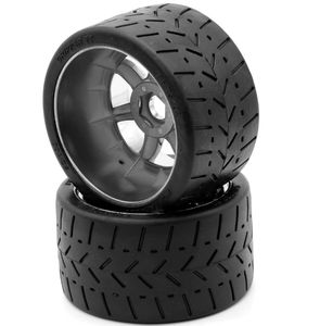 1/8 Gripper 54/100 Belted Mounted Tires 17mm Chrome Wheels - Xtreme RC