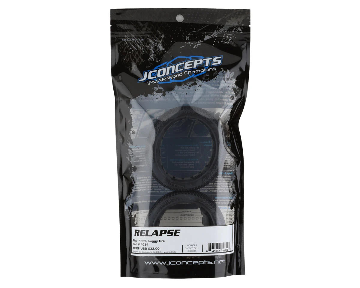 Relapse, Blue Compound Tire, Fits 83mm 1/8th Buggy Wheel - Xtreme RC