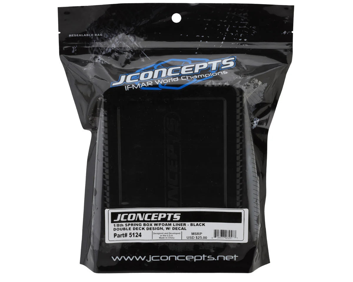 JConcepts 1/8th Double Decker Spring Box w/Inserts (Black) - Xtreme RC