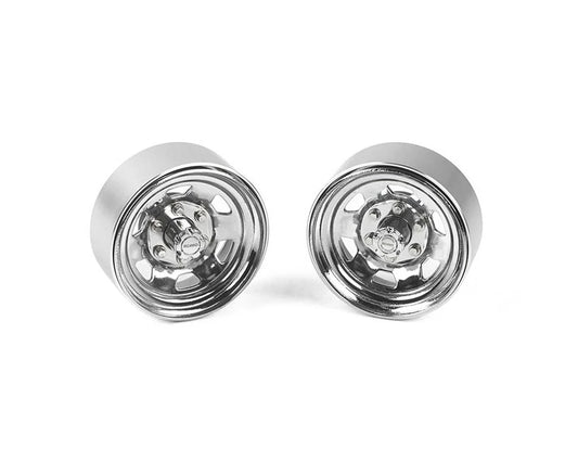 Stamped Steel 1.7" Beadlock SR5 Wheels (Chrome) - Xtreme RC
