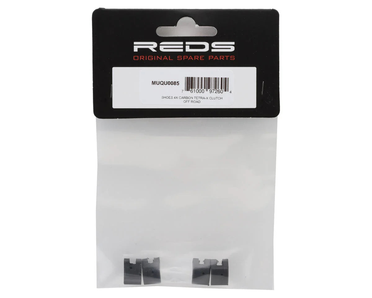 REDS "Tetra-X" Off-Road Clutch Shoes (4) (Carbon) - Xtreme RC