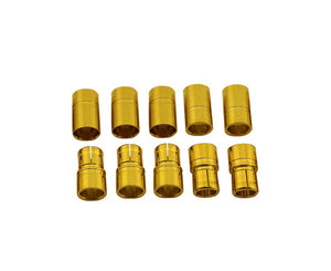 8mm Gold Plated Banana Plugs, Male & Female (5 pair) - Xtreme RC