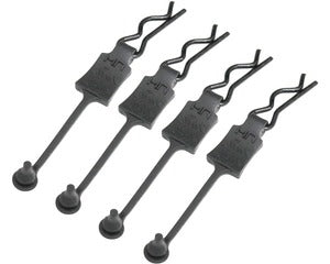 Body Clip Retainers 1/8 Scale (4) Black - Xtreme RC
