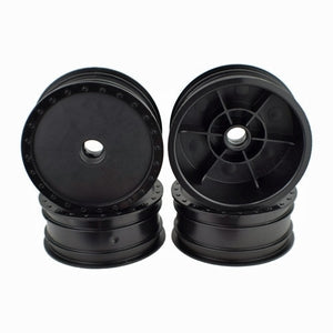 Black Borrego Front Buggy Wheels for the Associated B4 (4pcs) - Xtreme RC