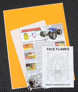 XXX Main Racing Face Flames Paint Mask - Xtreme RC