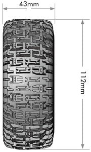 Louise R/C SC-Pioneer 1/10 Short Course Tires, Soft, 12, 14 & 17mm Removable Hex on Black Rim (2) - Xtreme RC