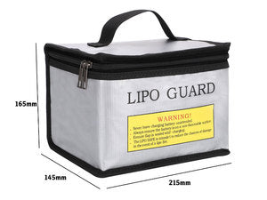 Racers Edge Lipo Battery Charging Safety Bag 215x145x165mm with Zipper - Xtreme RC