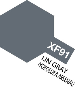 Acrylic Mini XF-91 Imperial Japanese Navy Gray Paint, 10ml Bottle, Yokosuka Arsenal - Xtreme RC