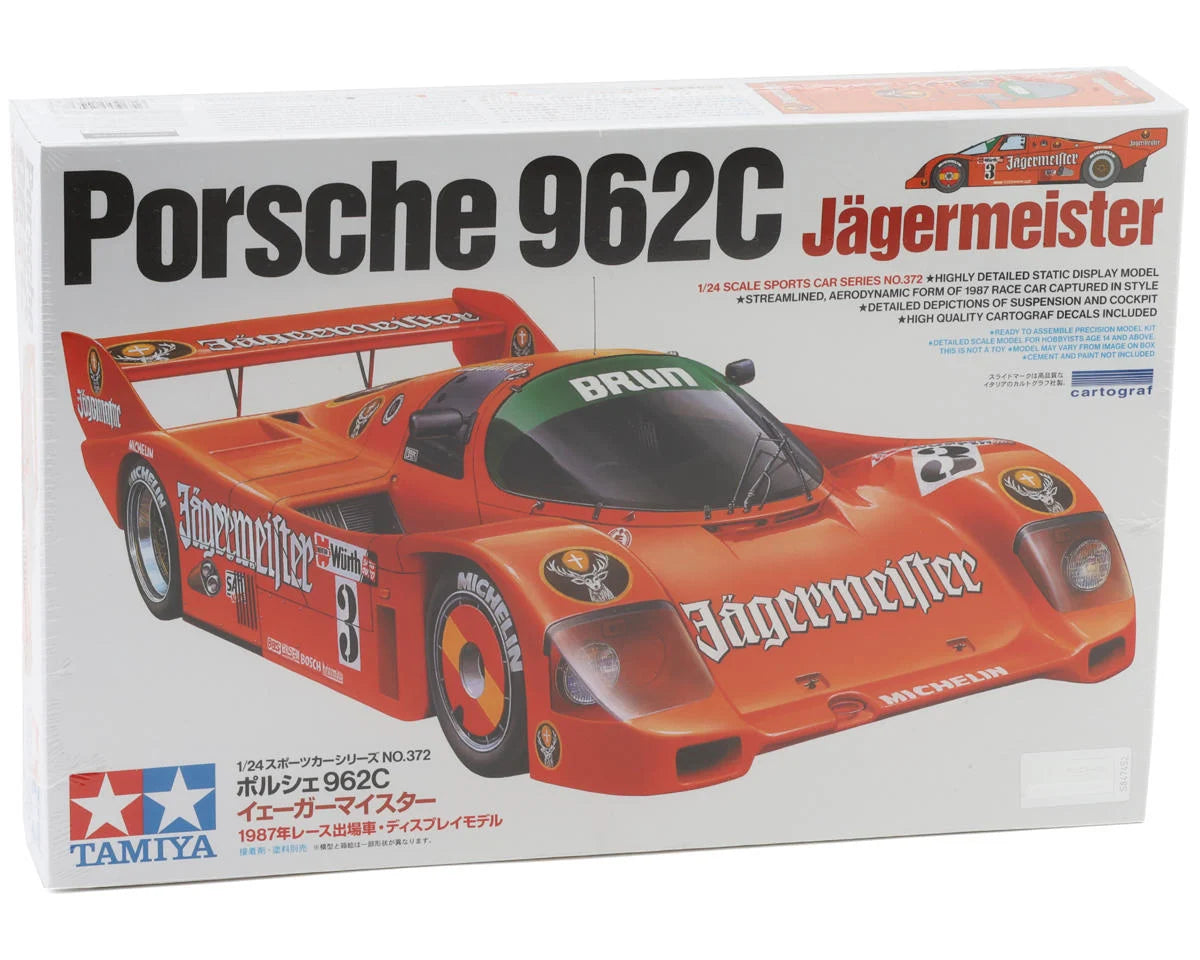 Tamiya 1/24 Porsche 962C Jagermeister Plastic Model Kit - Xtreme RC