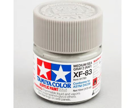 Acrylic Mini XF-83 Med Sea Gray 2 RAF Paint, 10ml Bottle - Xtreme RC