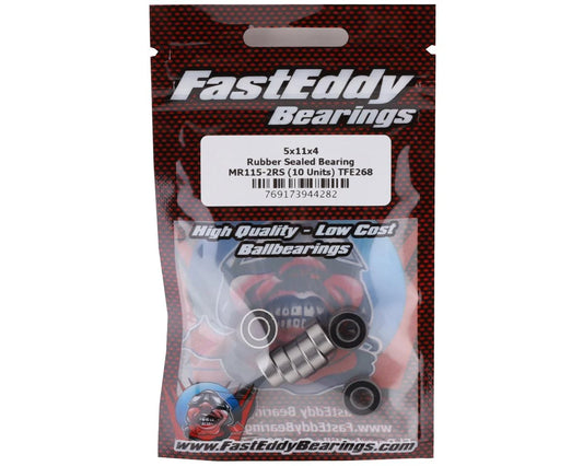 5x11x4 Rubber Sealed Bearing MR115-2RS (10 Units) - Xtreme RC